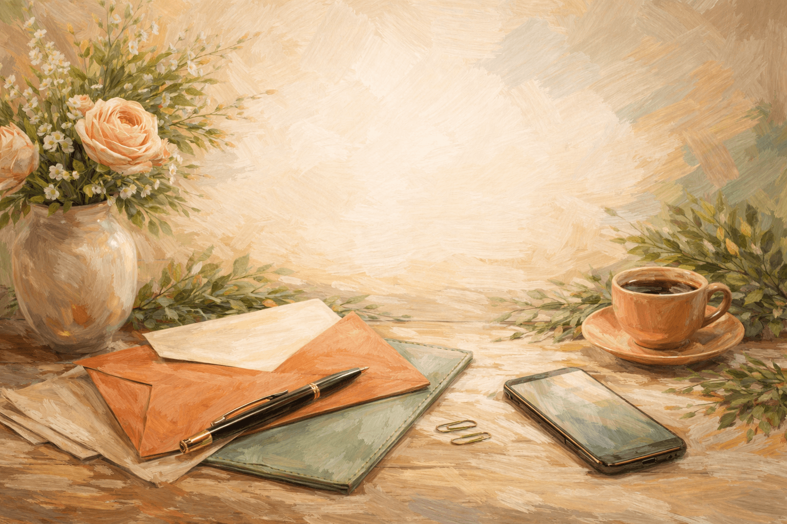 Abstract paint strokes