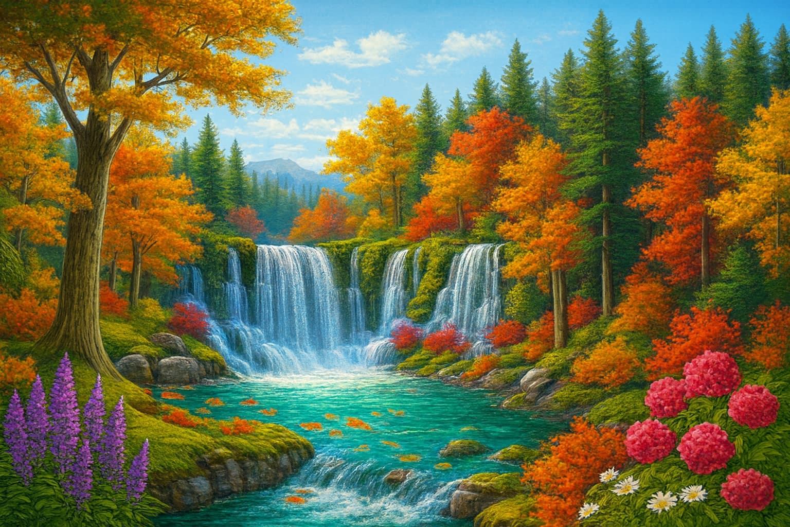 Abstract paint strokes